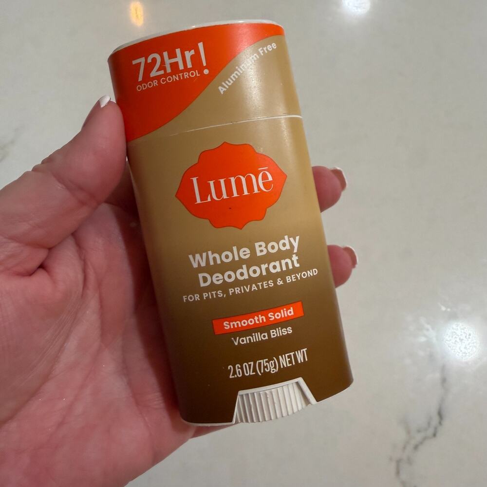 Lume Whole Body Deodorant Smooth Solid Vanilla Bliss 2.6 oz 72Hr Aluminum Free